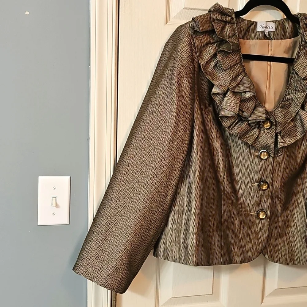 Nicolette Ruffled Blazer Jacket Elegant Wear Office Wear Career Minimalist - Picture 6 of 16